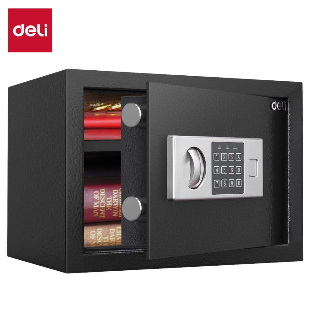 ตู้เซฟนิรภัย DELI ET521-BK-01 ขนาด 25X35X25 ซม, 5.7กก สีดำ